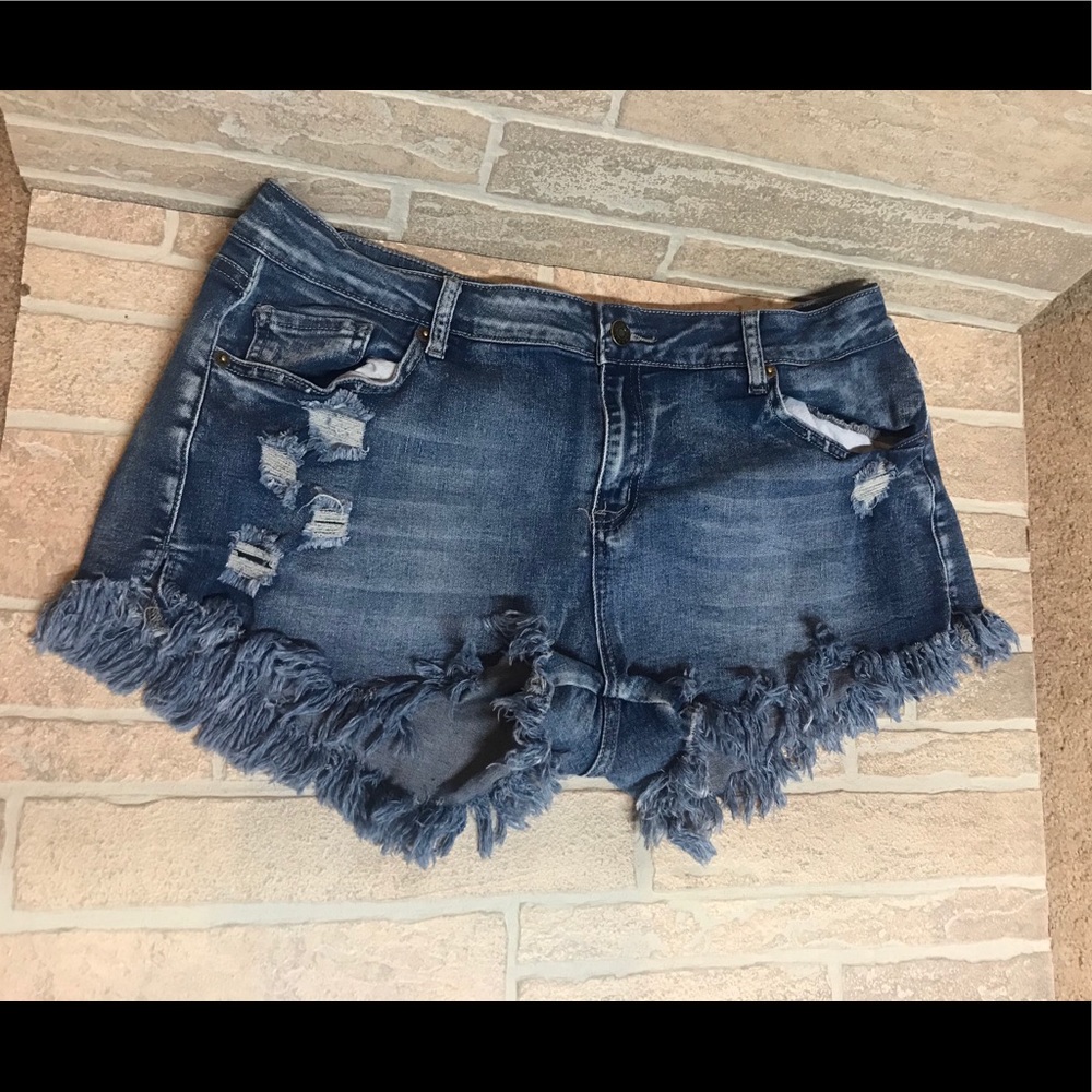 Destroyed Denim Shorts